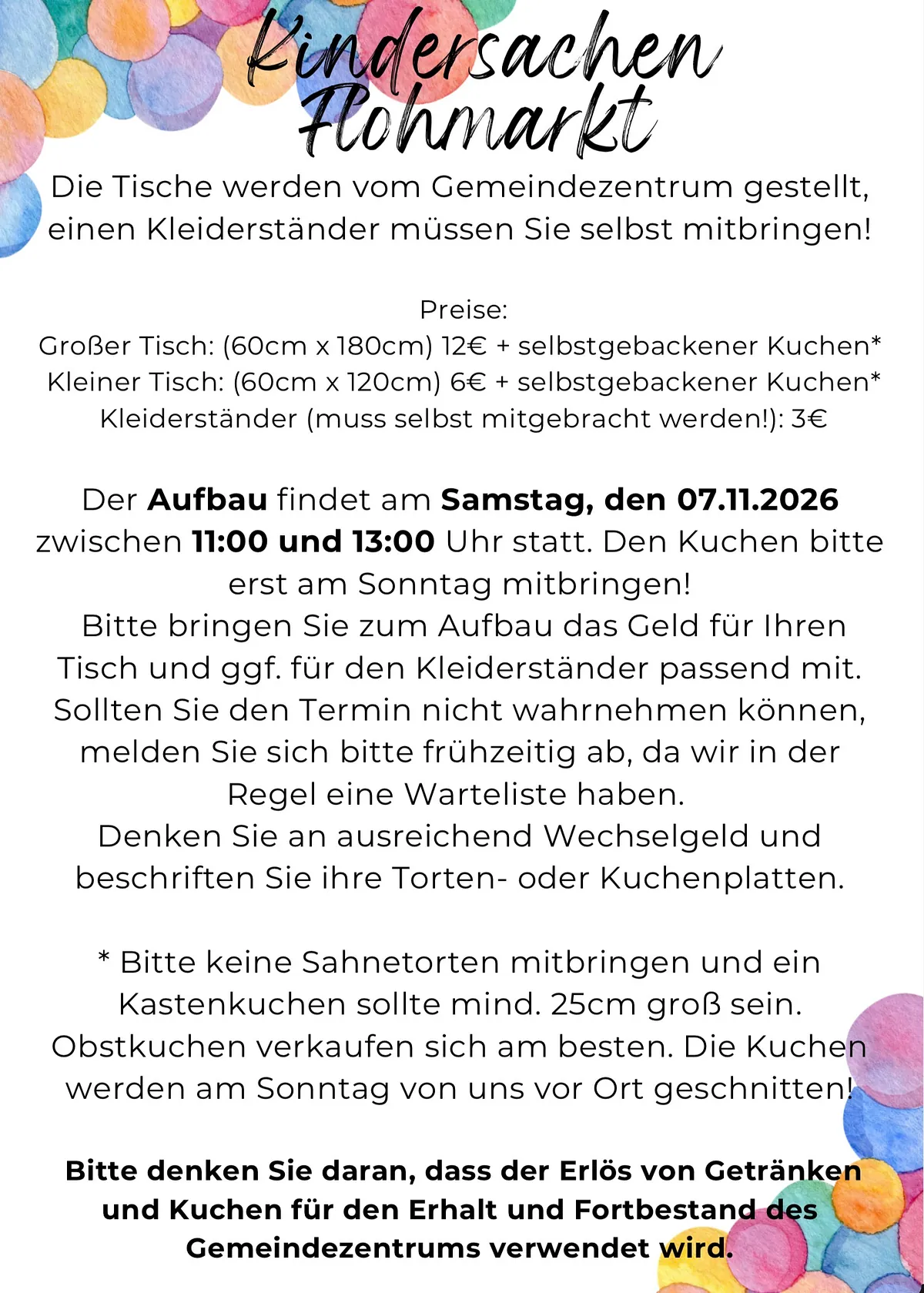 Kindersachenflohmarkt